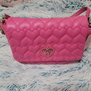 Juicy Couture Heart Quilted Flawless Flap Crossbody